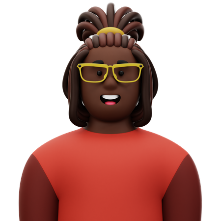 Homme aux dreadlocks  3D Icon