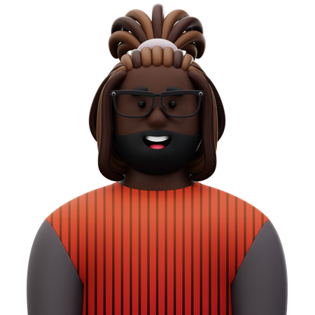 Homme aux dreadlocks  3D Icon