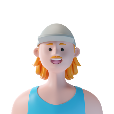 Homme avec un bonnet  3D Icon