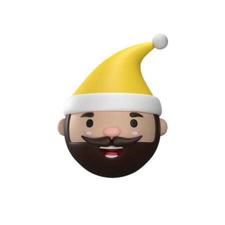 Homme avec casquette de Noël  3D Illustration