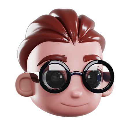 Homme à lunettes  3D Icon