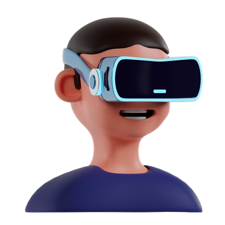 Homme avec des lunettes vr  3D Icon