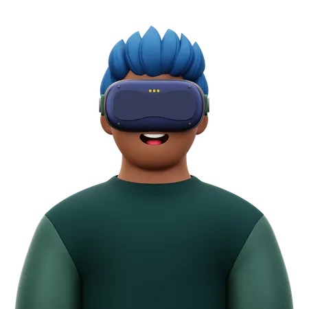 Homme avec vr  3D Icon