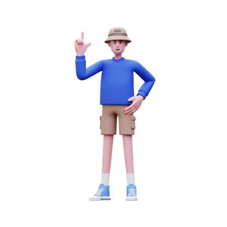 Homme ayant une idée  3D Illustration