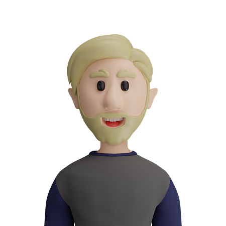 Homme blond  3D Icon