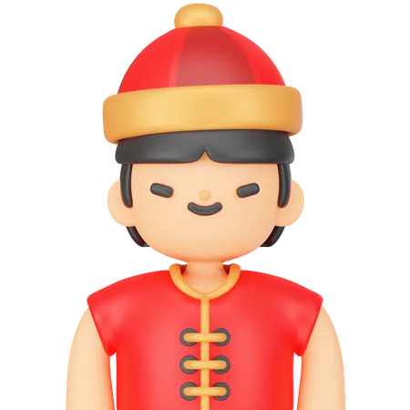 Homme chinois  3D Icon