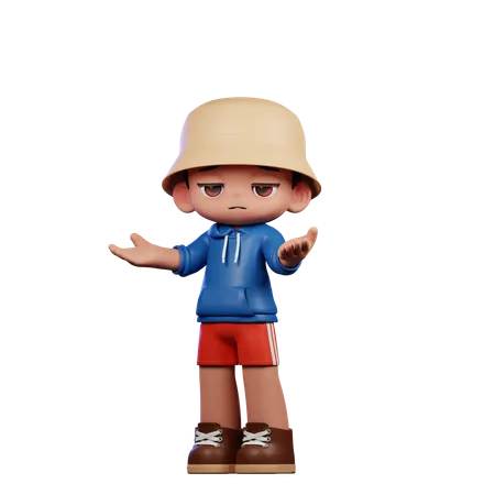 Homme confus  3D Illustration