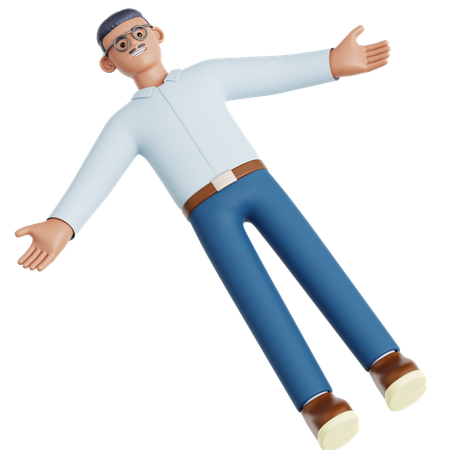 Homme couché  3D Illustration