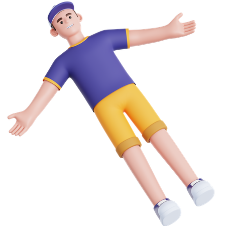 Homme couché  3D Illustration