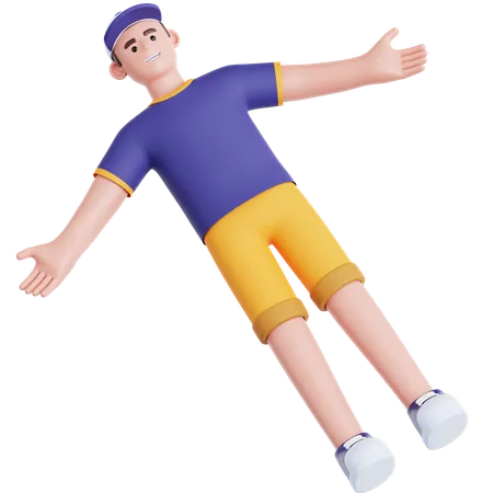 Homme couché  3D Illustration