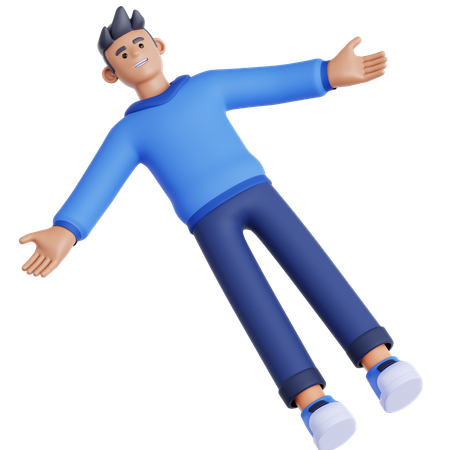 Homme couché  3D Illustration