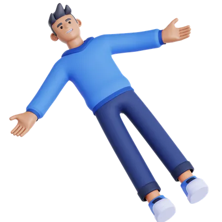 Homme couché  3D Illustration