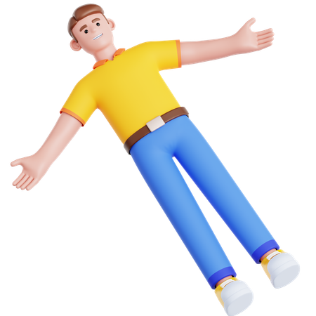 Homme couché  3D Illustration