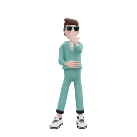 Homme d'affaires choqué  3D Illustration