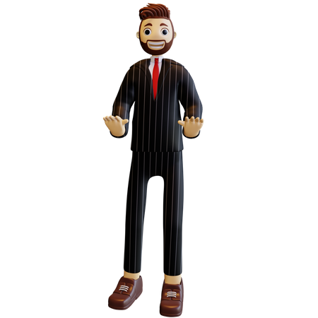 Homme d'affaires choqué  3D Illustration