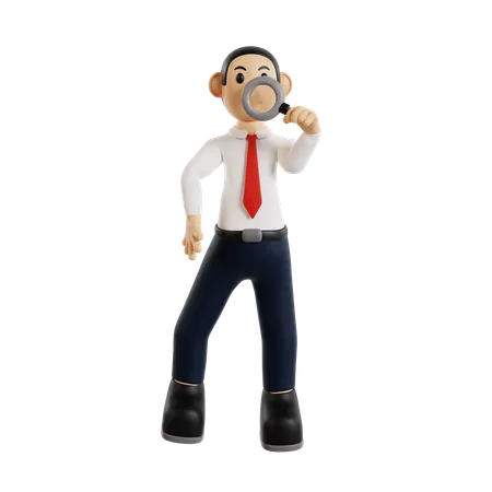 Homme d'affaires communicatif  3D Illustration