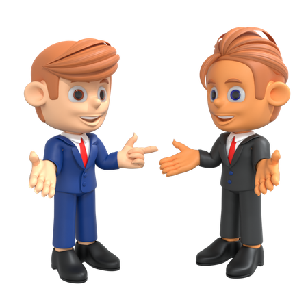 Conversation d'homme d'affaires  3D Illustration