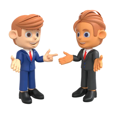 Conversation d'homme d'affaires  3D Illustration