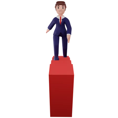 Croissance d'homme d'affaires  3D Illustration