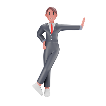 Homme d'affaires debout  3D Illustration