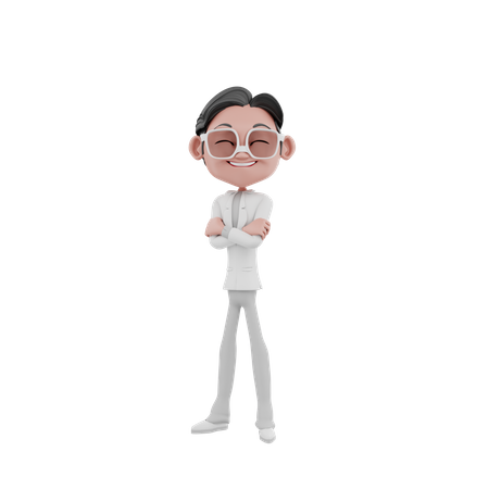 Homme d'affaires debout  3D Illustration