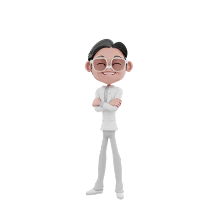 Homme d'affaires debout  3D Illustration