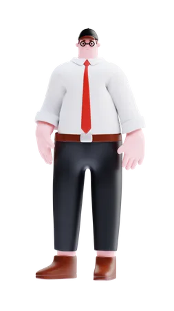 Homme d'affaires debout  3D Illustration