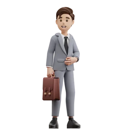 Homme d'affaires debout  3D Illustration