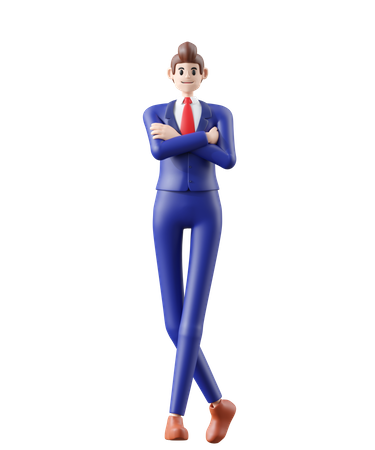 Homme d'affaires debout  3D Illustration