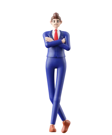 Homme d'affaires debout  3D Illustration