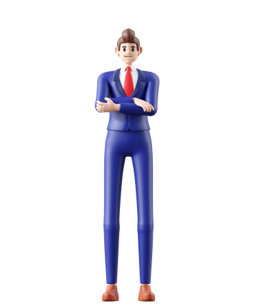 Homme d'affaires debout  3D Illustration