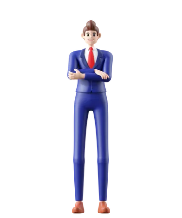 Homme d'affaires debout  3D Illustration