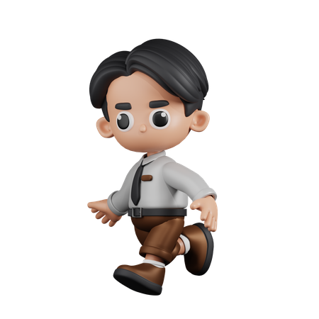 Homme d'affaires en cours d'exécution  3D Icon