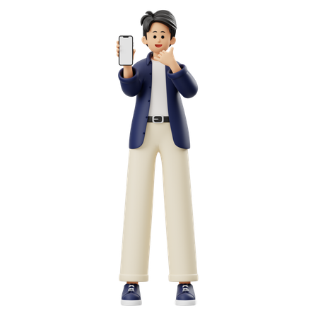 Homme d'affaires faisant du marketing de produits  3D Icon