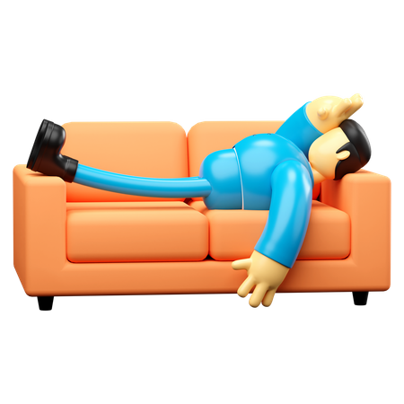 Homme d'affaires fatigué  3D Icon
