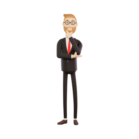 Homme d'affaires insatisfait  3D Illustration