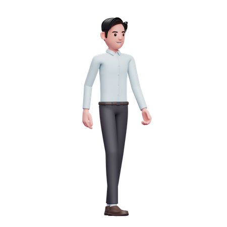 Homme affaires, marche  3D Illustration