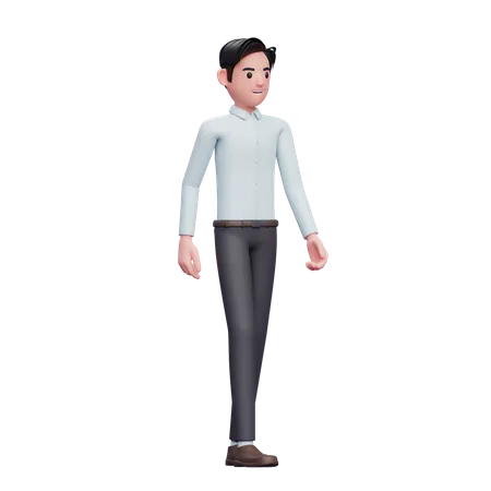 Homme affaires, marche  3D Illustration