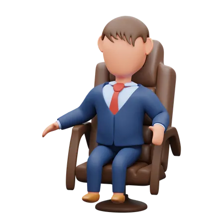 Homme d'affaires relaxant  3D Illustration