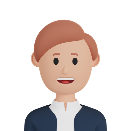 Homme d'affaires souriant  3D Illustration