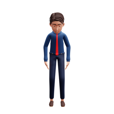 Homme d'affaires triste  3D Illustration