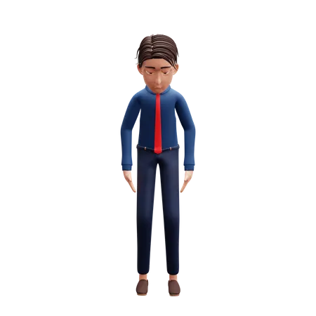 Homme d'affaires triste  3D Illustration