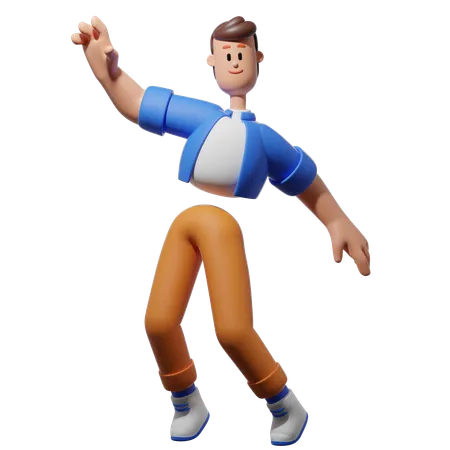 Homme qui danse  3D Illustration