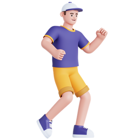 Homme qui danse  3D Illustration