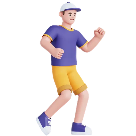 Homme qui danse  3D Illustration