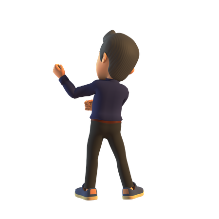 Homme qui danse  3D Illustration