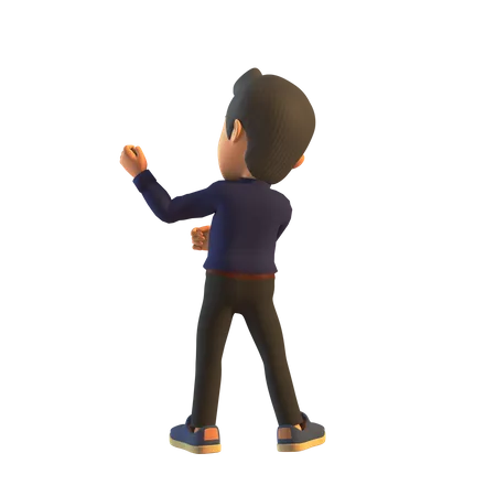 Homme qui danse  3D Illustration