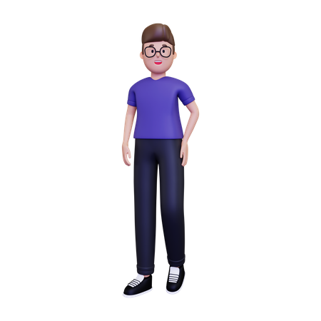 Homme debout  3D Illustration