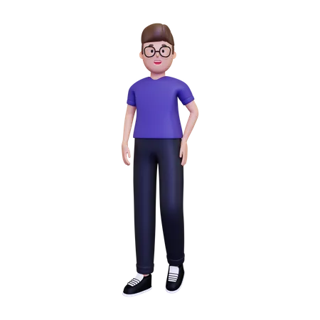 Homme debout  3D Illustration