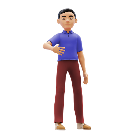 Homme debout  3D Illustration